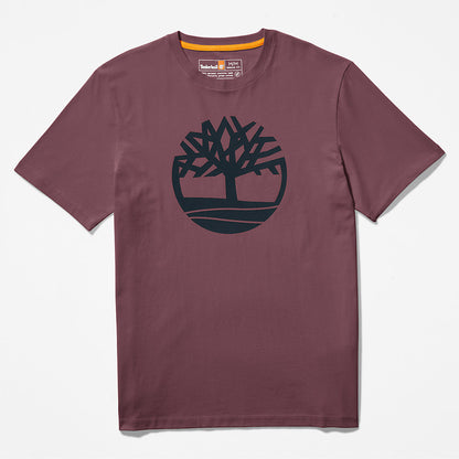 Timberland Mens Kennebec River Tree-Logo T-Shirt for Men in Purple