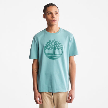 Timberland Mens Kennebec River Tree-Logo T-Shirt for Men in Blue