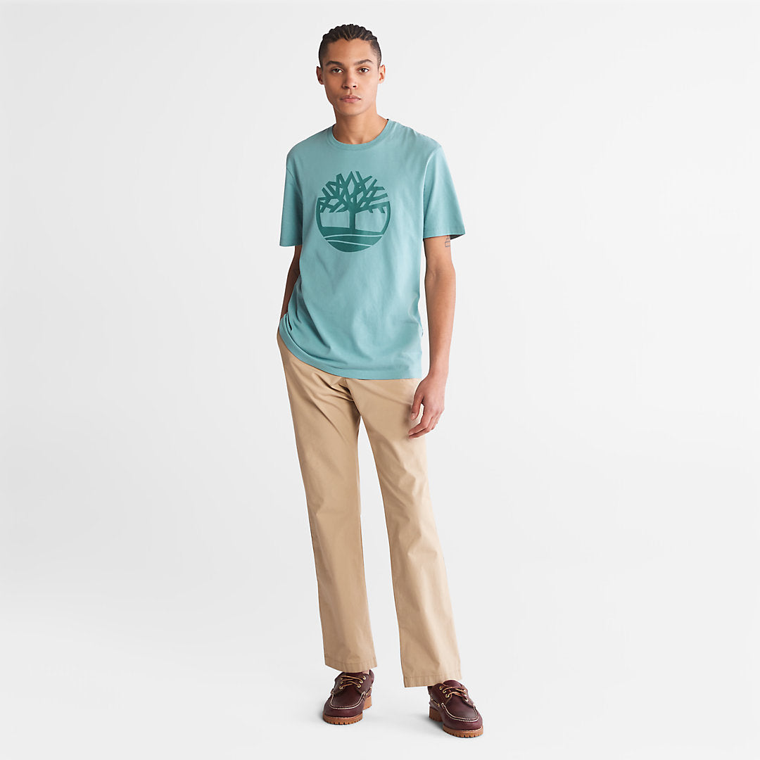 Timberland Mens Kennebec River Tree-Logo T-Shirt for Men in Blue