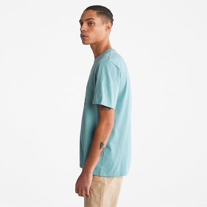 Timberland Mens Kennebec River Tree-Logo T-Shirt for Men in Blue