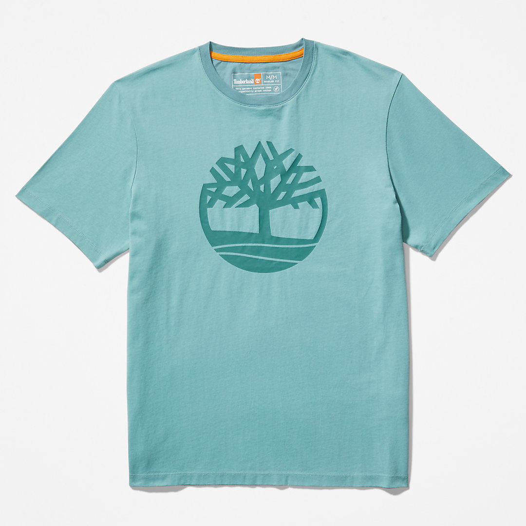 Timberland Mens Kennebec River Tree-Logo T-Shirt for Men in Blue