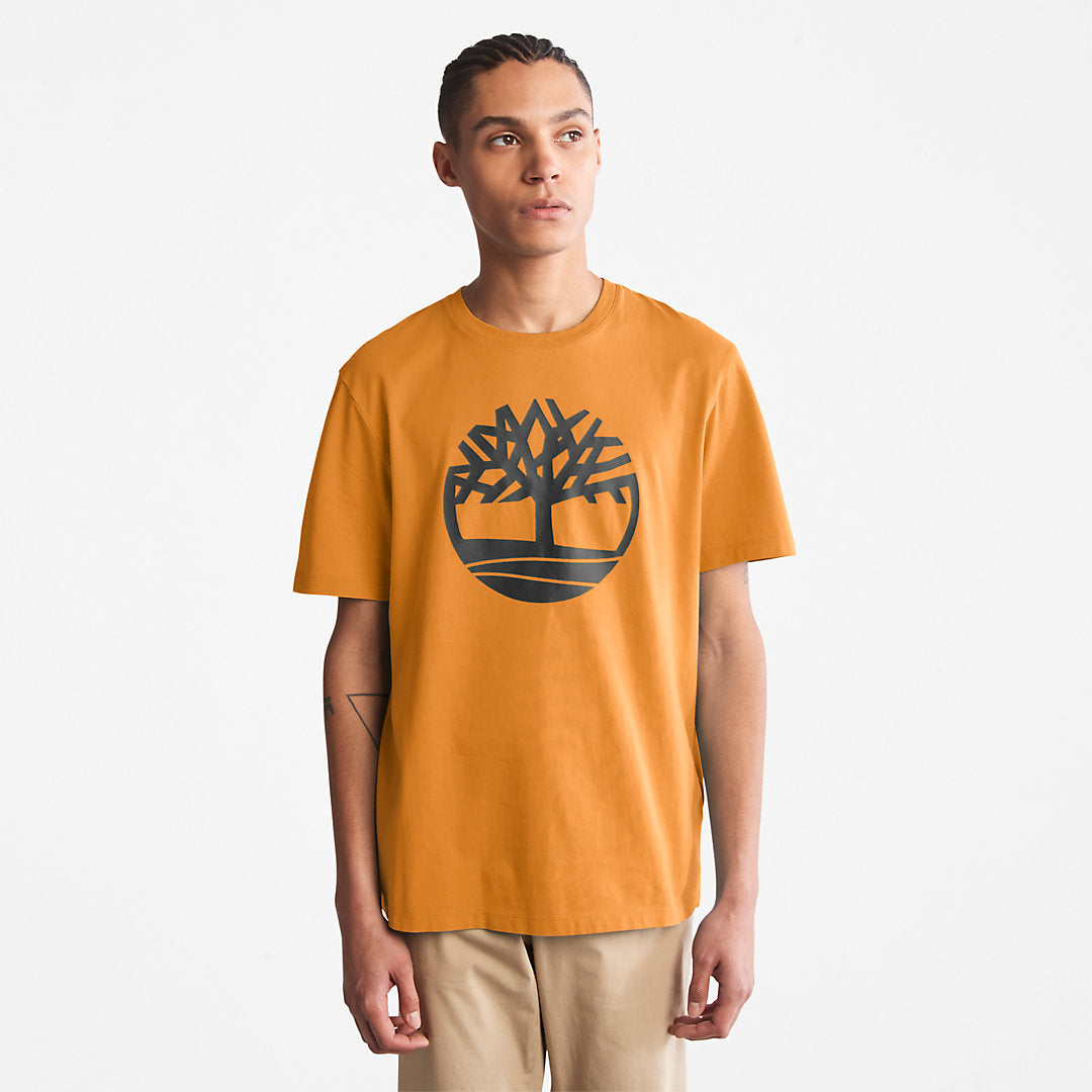 Timberland Mens Kennebec River Tree Logo T-shirt for Men in Yellow
