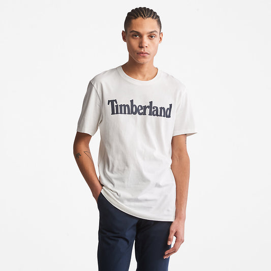 Timberland Mens Kennebec River Logo T-Shirt for Men in White