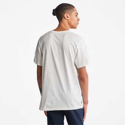 Timberland Mens Kennebec River Logo T-Shirt for Men in White