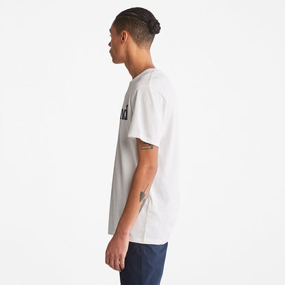 Timberland Mens Kennebec River Logo T-Shirt for Men in White