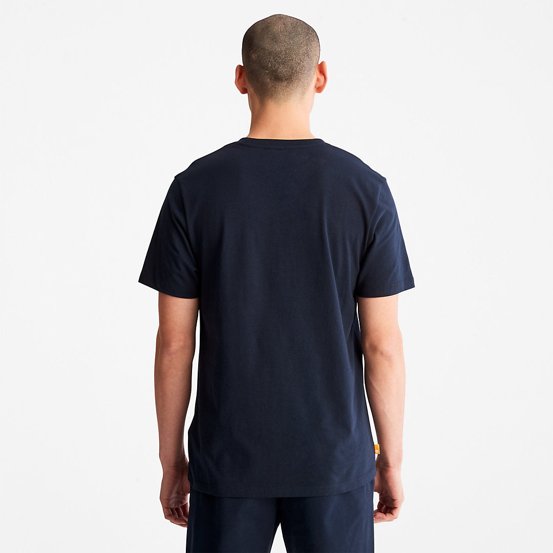 Timberland Mens Kennebec River Logo T-Shirt for Men in Navy