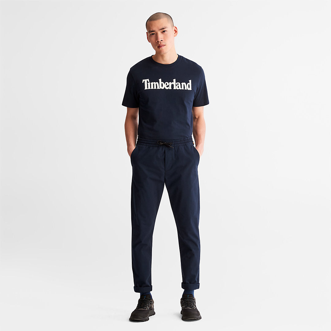 Timberland Mens Kennebec River Logo T-Shirt for Men in Navy