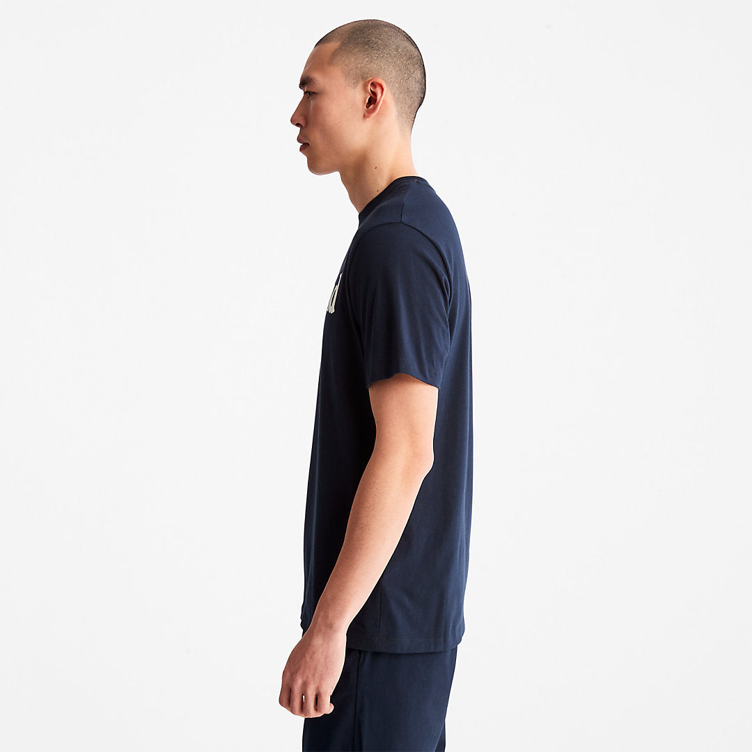 Timberland Mens Kennebec River Logo T-Shirt for Men in Navy