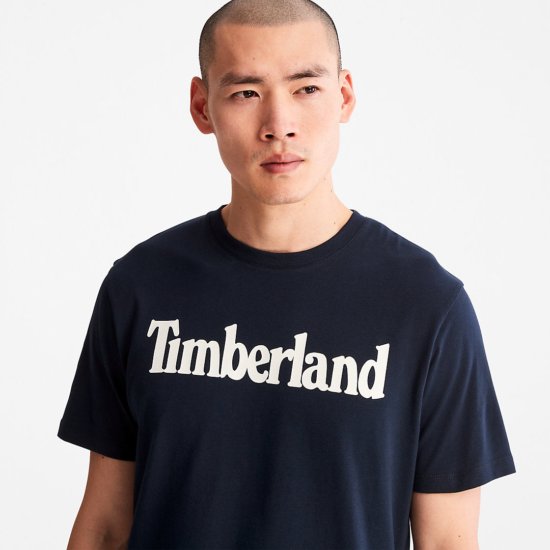 Timberland Mens Kennebec River Logo T-Shirt for Men in Navy