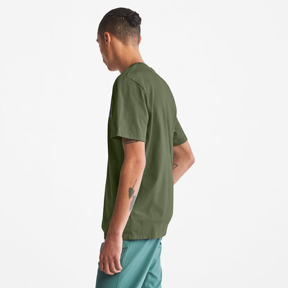 Timberland Mens Kennebec River Logo T-Shirt for Men in Dark Green