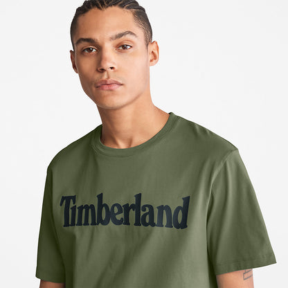 Timberland Mens Kennebec River Logo T-Shirt for Men in Dark Green