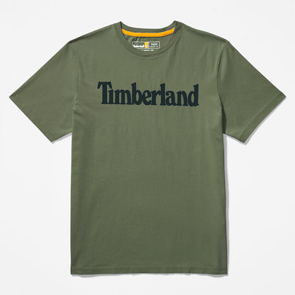 Timberland Mens Kennebec River Logo T-Shirt for Men in Dark Green