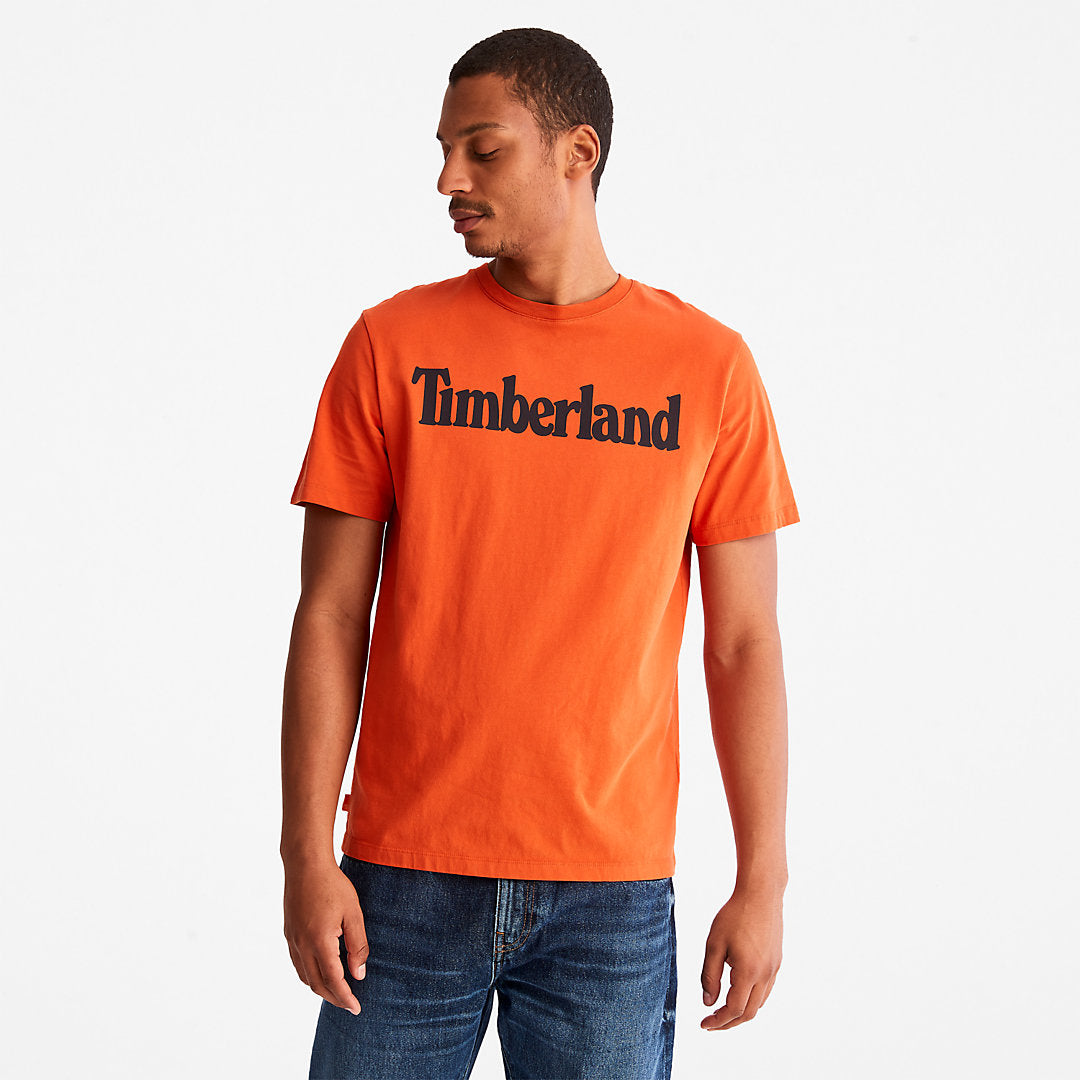 Timberland Mens Kennebec River Logo T-Shirt for Men in Orange