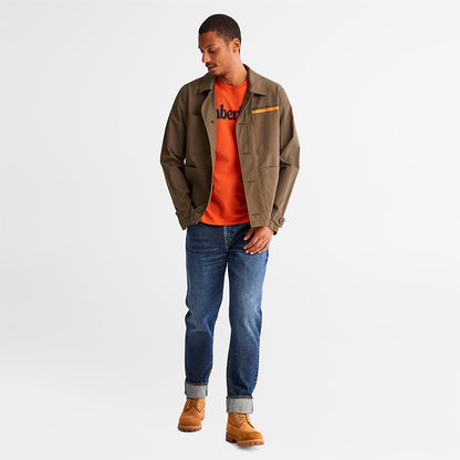 Timberland Mens Kennebec River Logo T-Shirt for Men in Orange