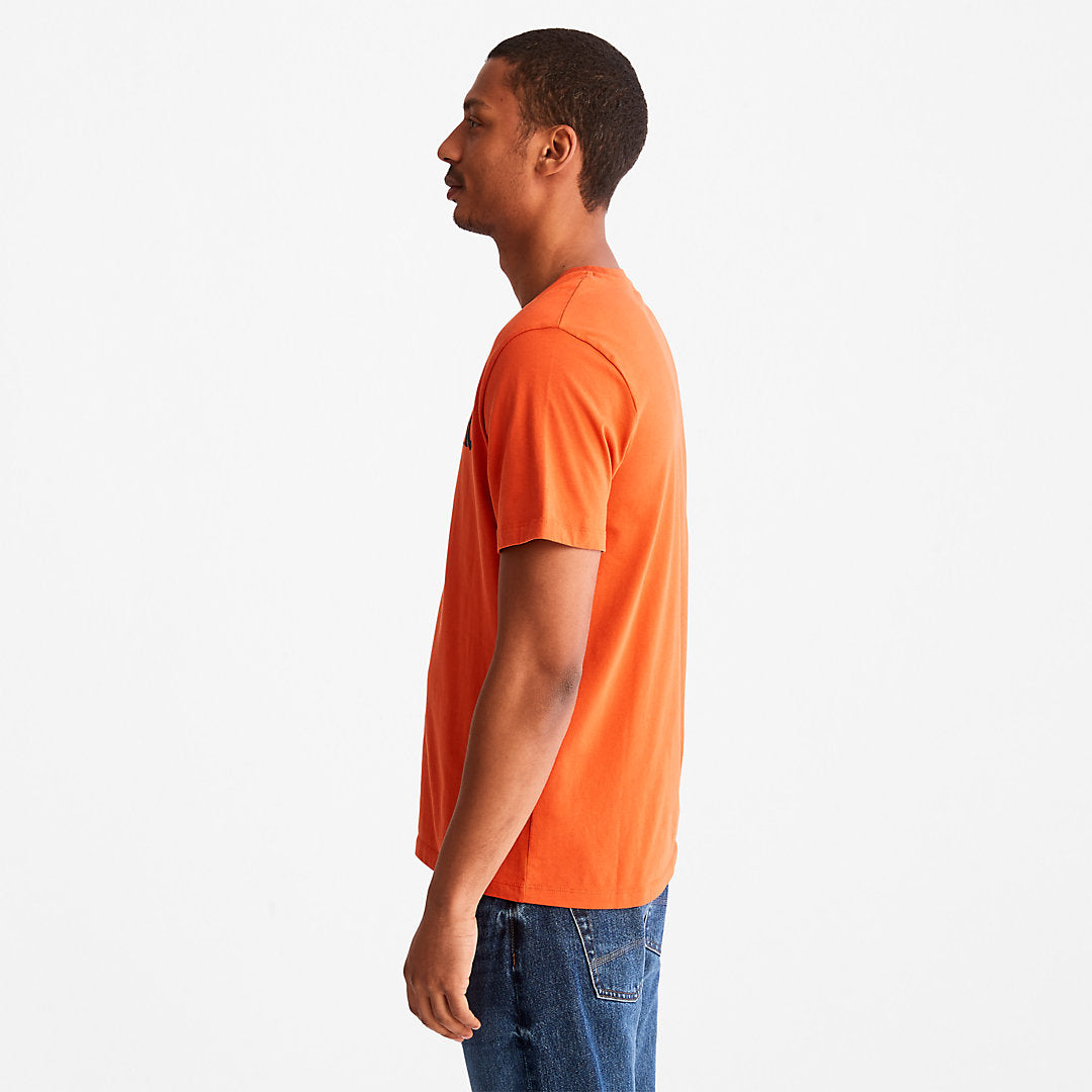 Timberland Mens Kennebec River Logo T-Shirt for Men in Orange