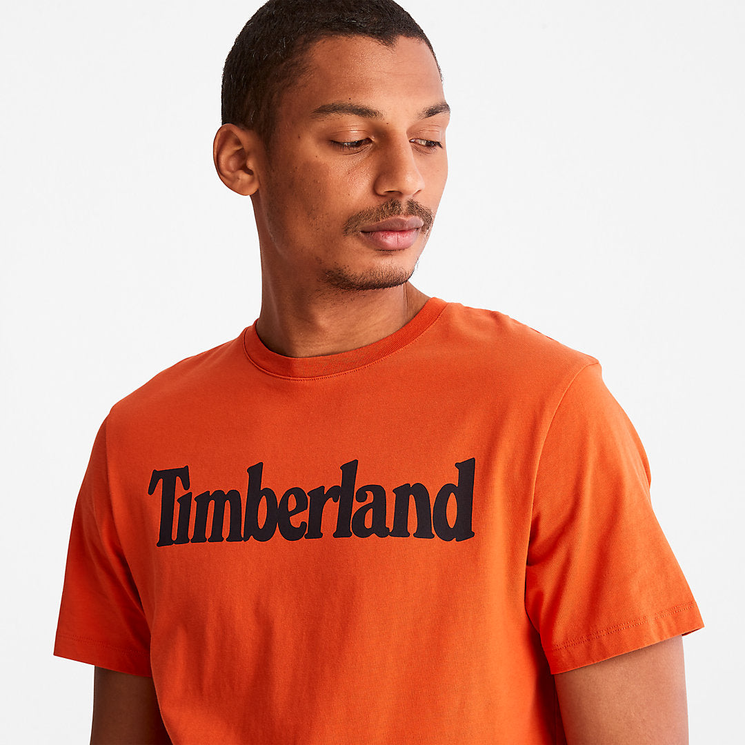 Timberland Mens Kennebec River Logo T-Shirt for Men in Orange