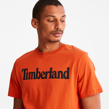 Timberland Mens Kennebec River Logo T-Shirt for Men in Orange