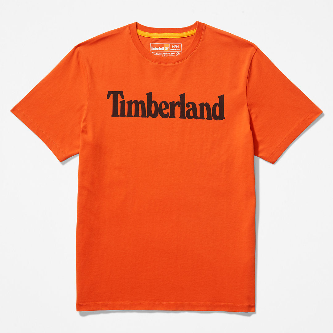 Timberland Mens Kennebec River Logo T-Shirt for Men in Orange
