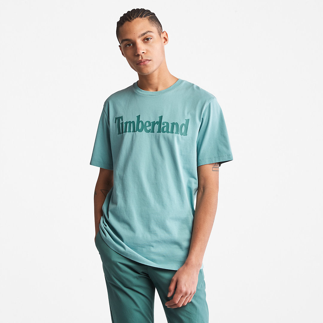 Timberland Mens Kennebec River Logo T-Shirt for Men in Green
