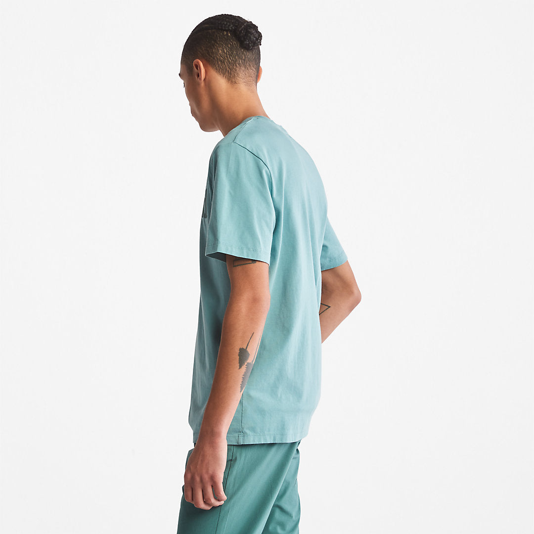 Timberland Mens Kennebec River Logo T-Shirt for Men in Green
