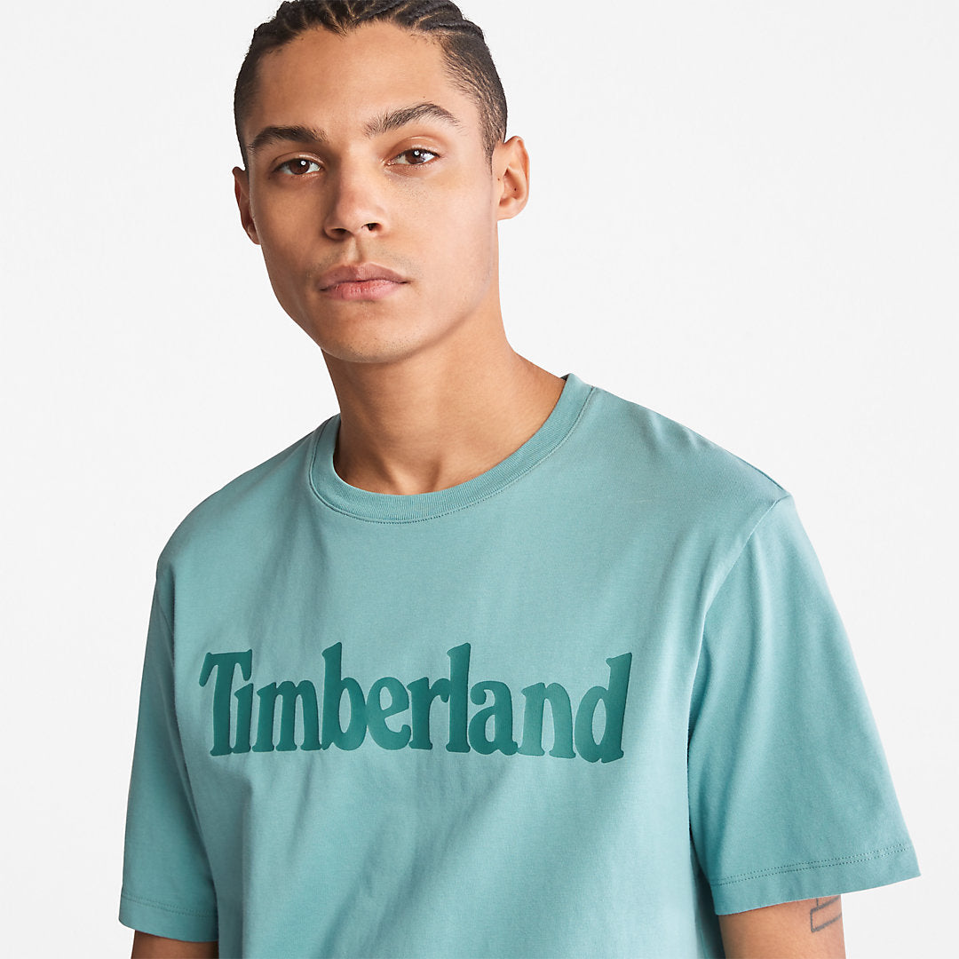 Timberland Mens Kennebec River Logo T-Shirt for Men in Green
