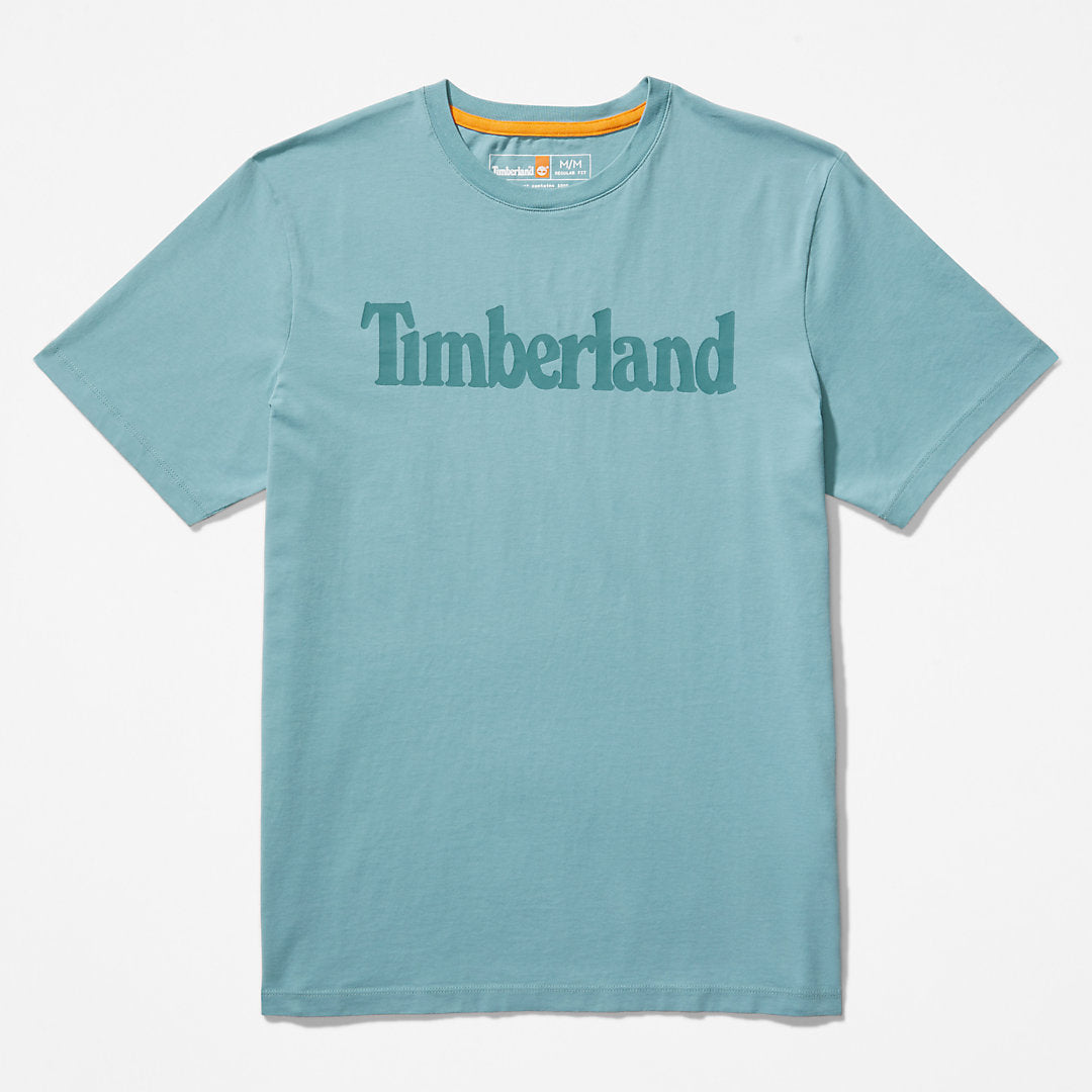 Timberland Mens Kennebec River Logo T-Shirt for Men in Green