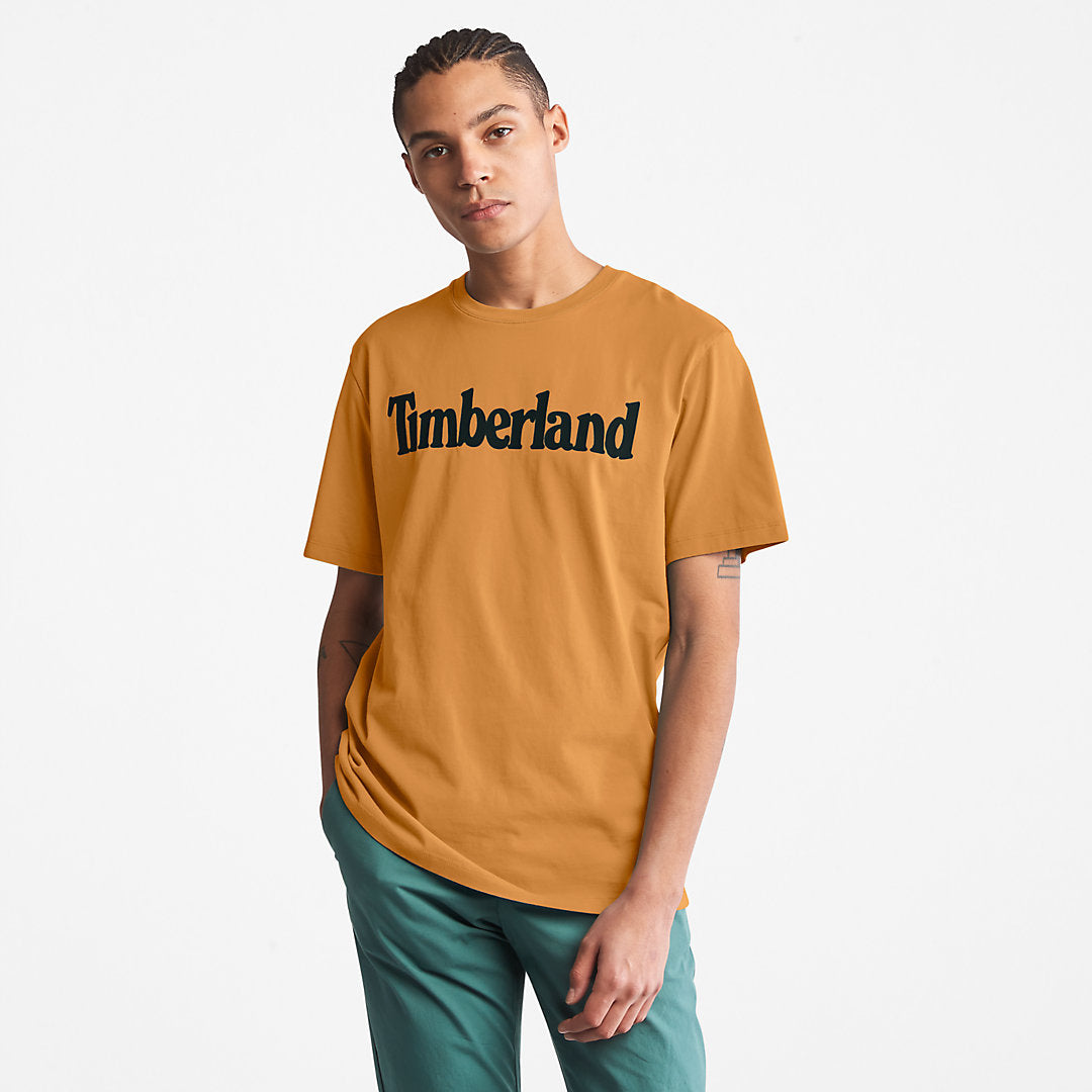 Timberland Mens Kennebec River Logo T-Shirt for Men in Yellow