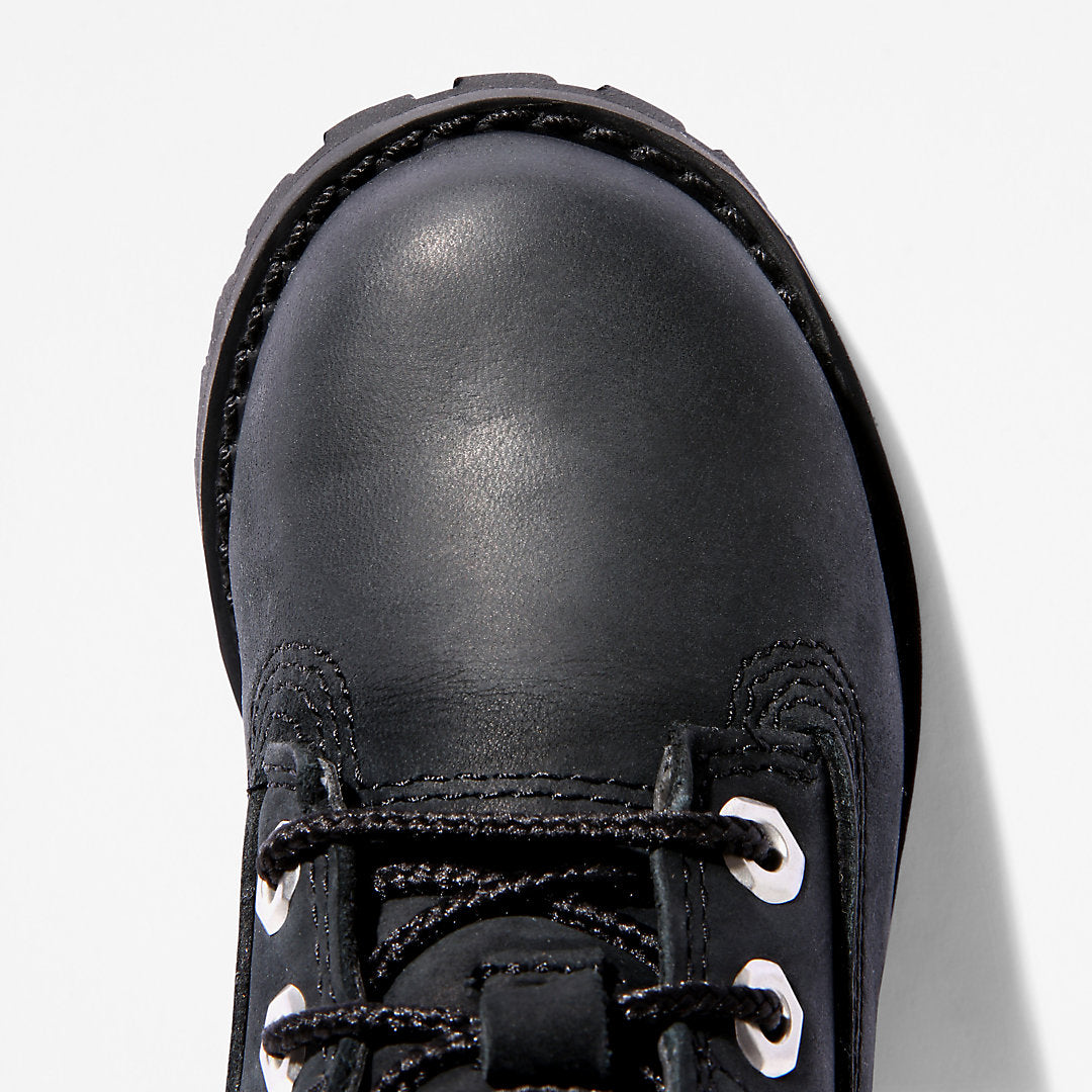 Timberland Kids Toddler Pokey Pine 6-Inch Side-Zip Boots in Monochrome Black
