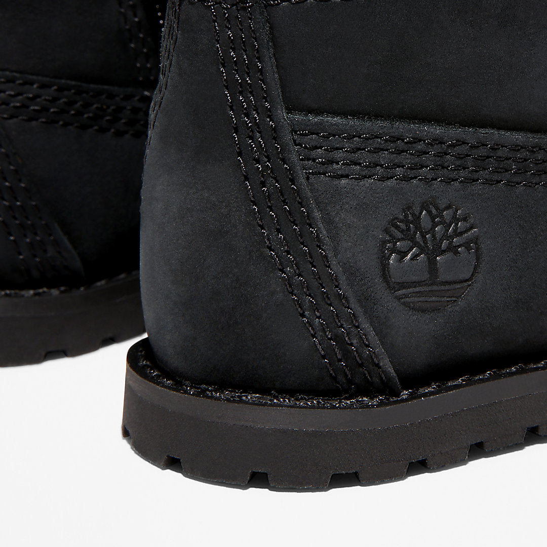 Timberland Kids Toddler Pokey Pine 6-Inch Side-Zip Boots in Monochrome Black