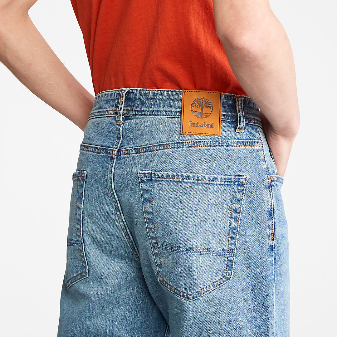 Timberland Mens Squam Lake Stretch Jeans in Light Blue