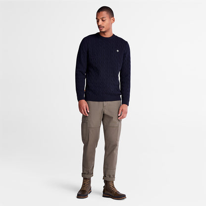 Timberland Mens Phillips Brook Cable-knit Sweater for Men in Navy