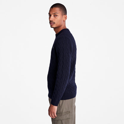 Timberland Mens Phillips Brook Cable-knit Sweater for Men in Navy