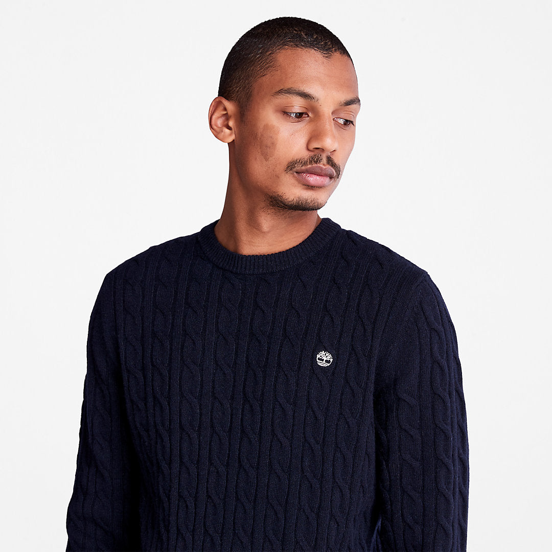 Timberland Mens Phillips Brook Cable-knit Sweater for Men in Navy