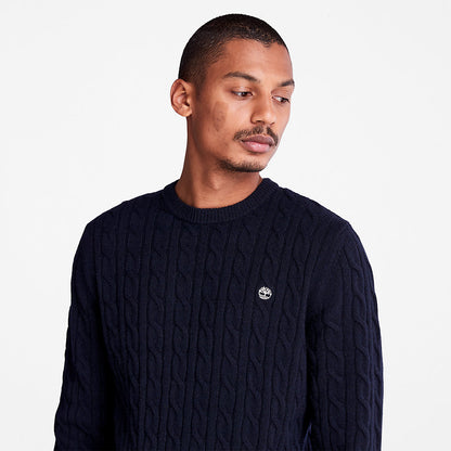 Timberland Mens Phillips Brook Cable-knit Sweater for Men in Navy