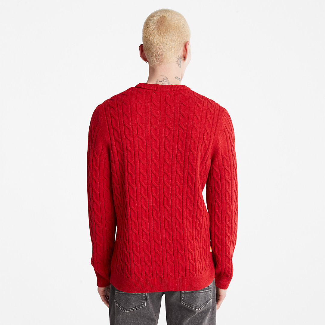 Timberland Mens Phillips Brook Cable-knit Sweater for Men in Red