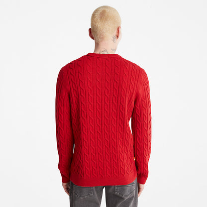 Timberland Mens Phillips Brook Cable-knit Sweater for Men in Red