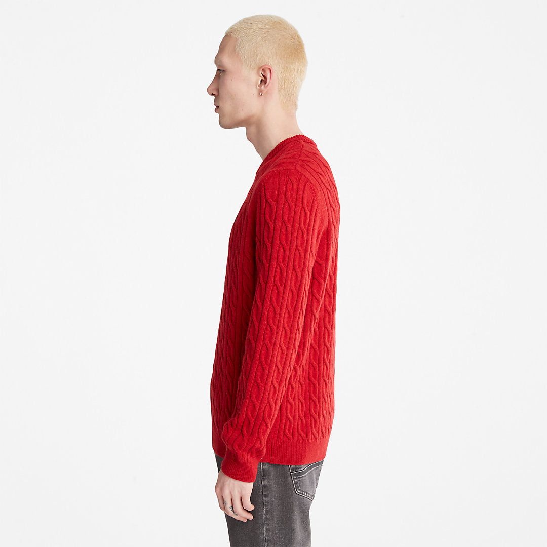 Timberland Mens Phillips Brook Cable-knit Sweater for Men in Red