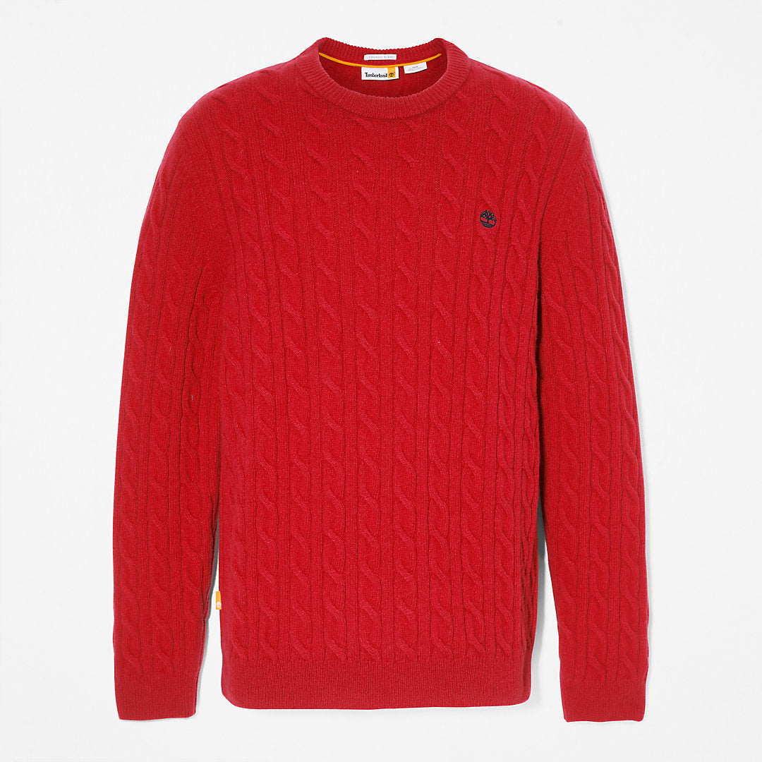 Timberland Mens Phillips Brook Cable-knit Sweater for Men in Red