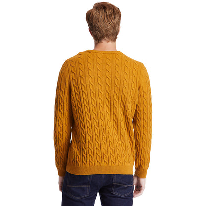 Timberland Mens Phillips Brook Cable Sweater for Men in Yellow