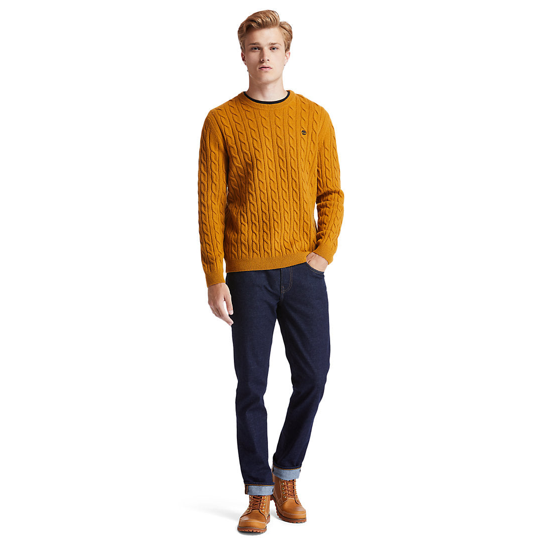 Timberland Mens Phillips Brook Cable Sweater for Men in Yellow