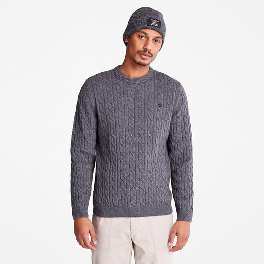 Timberland Mens Phillips Brook Cable-knit Sweater for Men in Grey