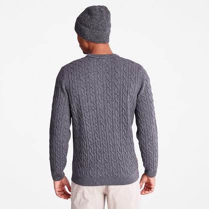 Timberland Mens Phillips Brook Cable-knit Sweater for Men in Grey