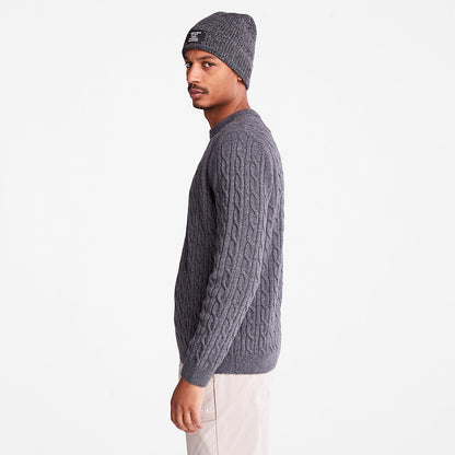 Timberland Mens Phillips Brook Cable-knit Sweater for Men in Grey