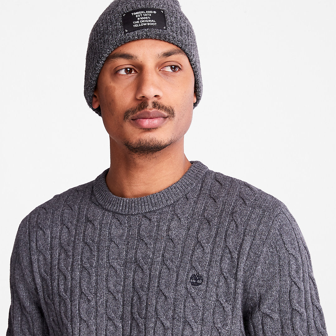 Timberland Mens Phillips Brook Cable-knit Sweater for Men in Grey