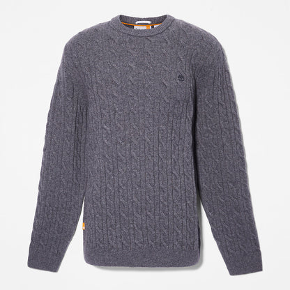 Timberland Mens Phillips Brook Cable-knit Sweater for Men in Grey