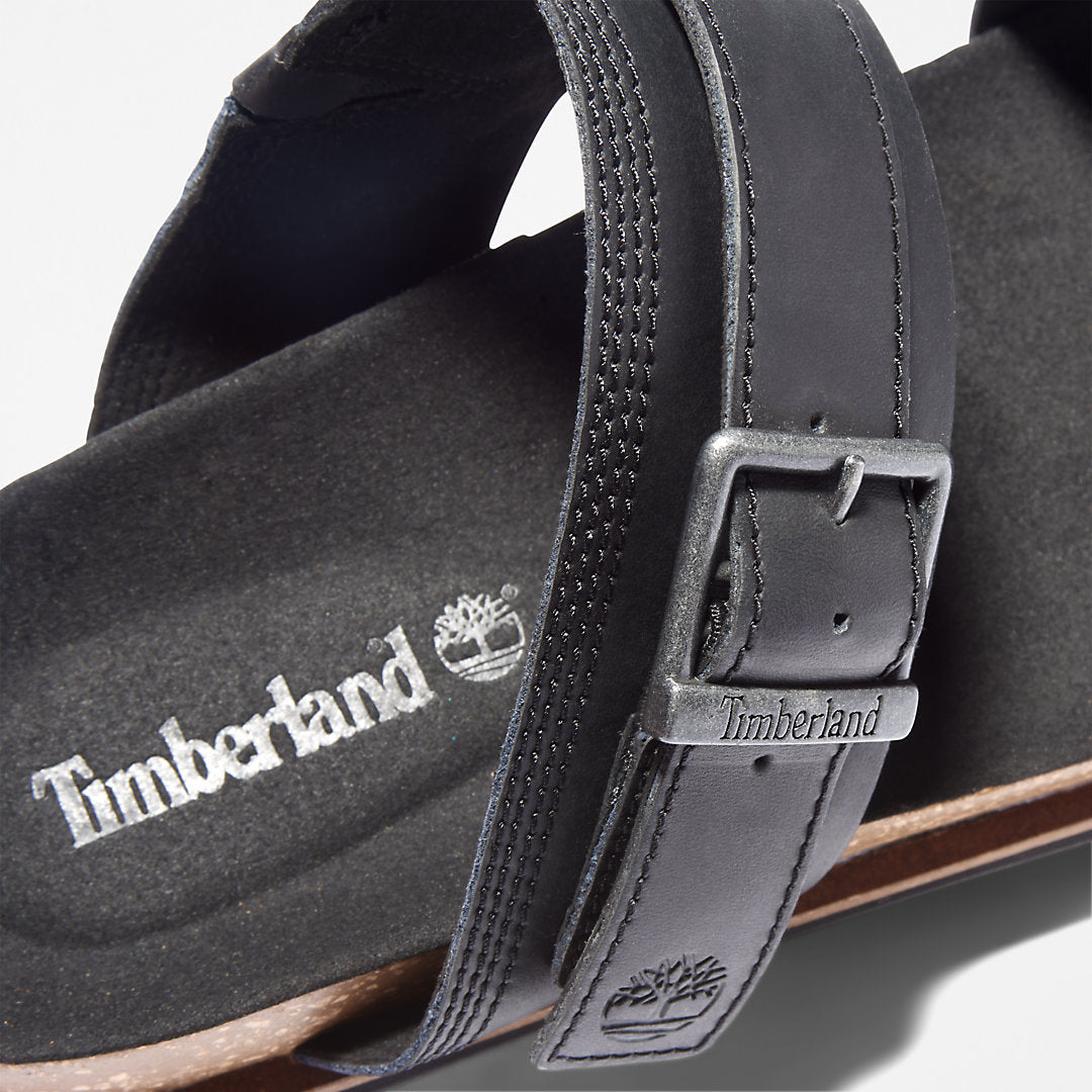 Timberland Mens Amalfi Vibes 2 Band-strap Sandal for Men in Black