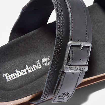 Timberland Mens Amalfi Vibes 2 Band-strap Sandal for Men in Black