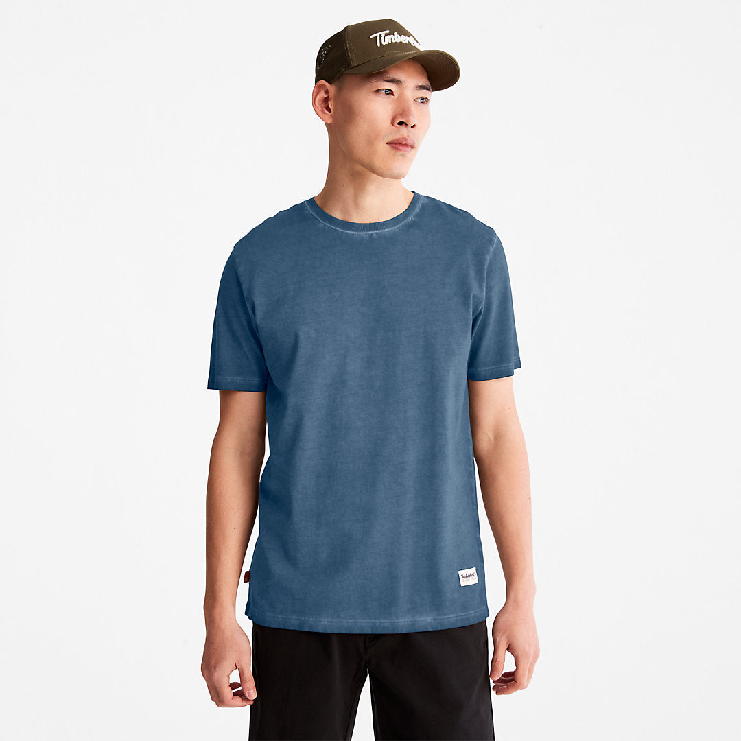 Timberland Mens Lamprey River Garment-Dyed T-Shirt for Men in Navy
