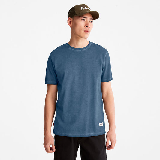 Timberland Mens Lamprey River Garment-Dyed T-Shirt for Men in Navy