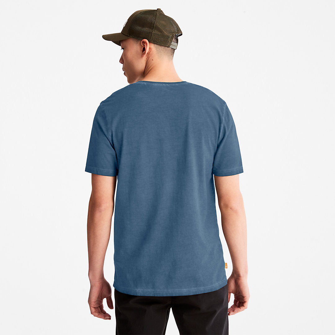 Timberland Mens Lamprey River Garment-Dyed T-Shirt for Men in Navy